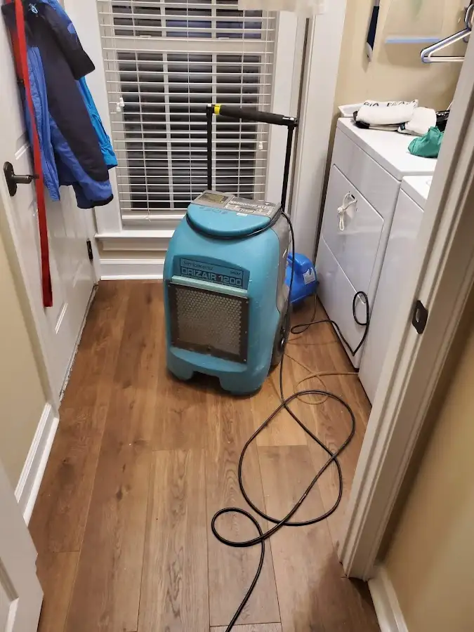 Commercial dehumidifier deployed for Flood Damage Cleanup in Exeter