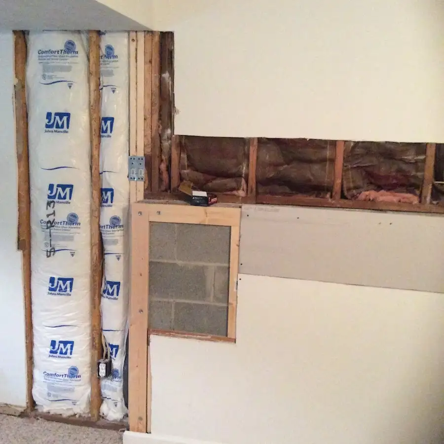 Wall insulation replacement during Structural Drying in Exeter